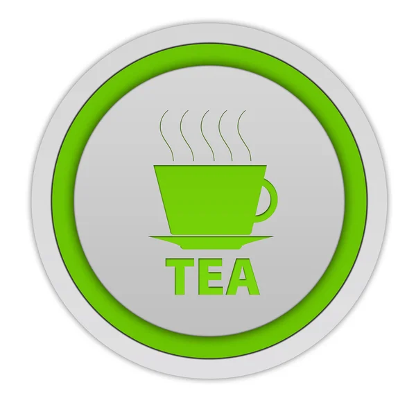 Tea circular icon on white background — Stock Photo, Image