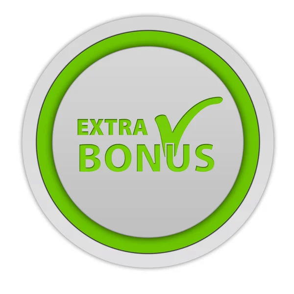 Bonus circular icon on white background — Stock Photo, Image