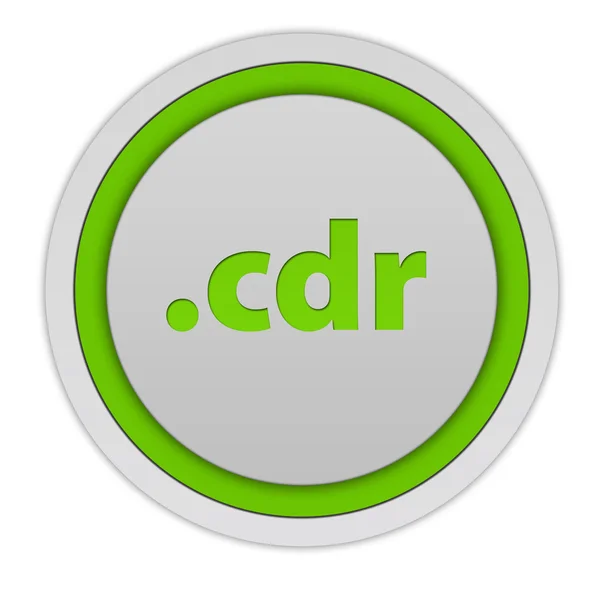 .icône circulaire cdr sur fond blanc — Photo