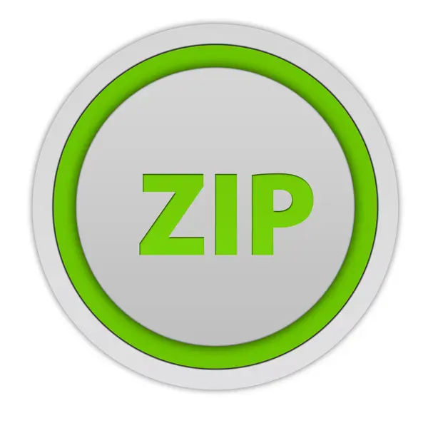 ZIP circular icon on white background — Stock Photo, Image