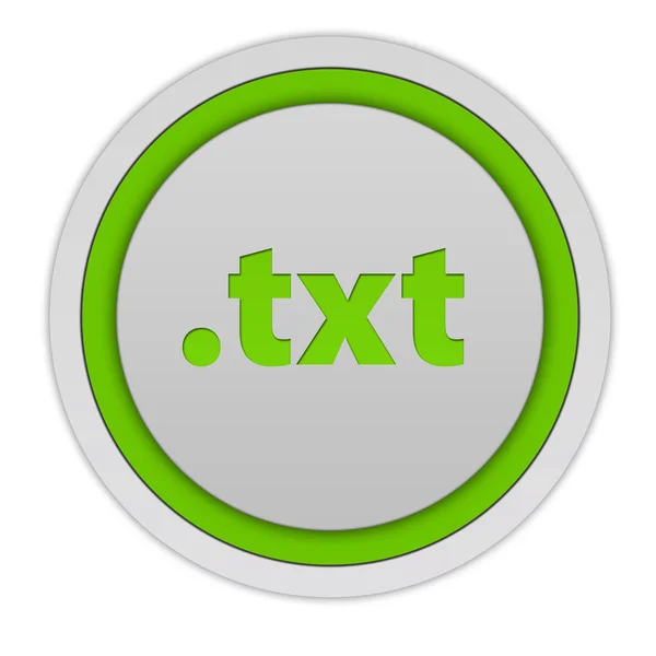 .txt okrągły ikona na białym tle — Zdjęcie stockowe