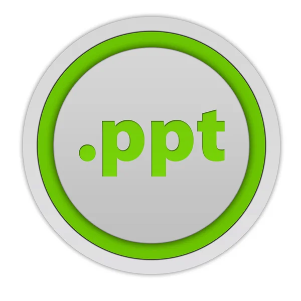 .PPT cirkulär ikon på vit bakgrund — Stockfoto