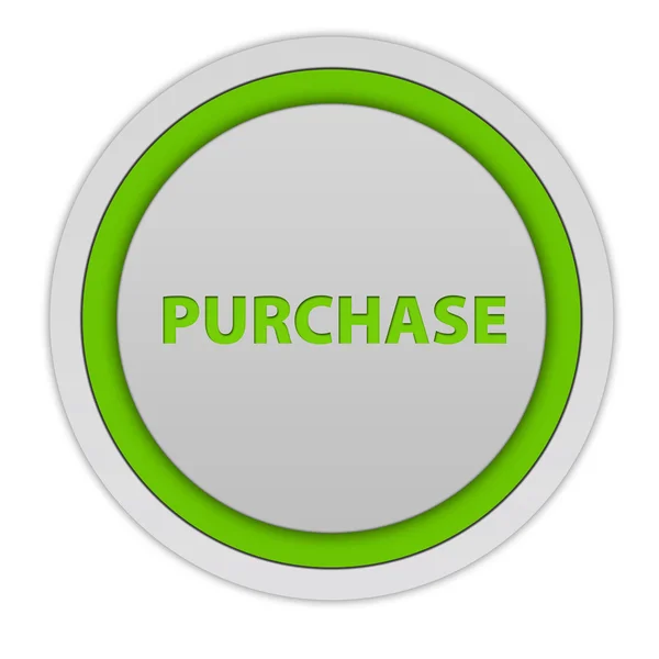 Purchase circular icon on white background — Stock Photo, Image