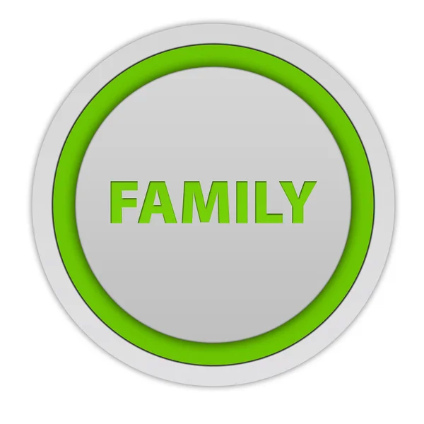 白色背景上的家庭圆图标 — 图库照片