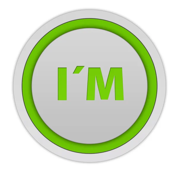 I am circular icon on white background — Stock Photo, Image