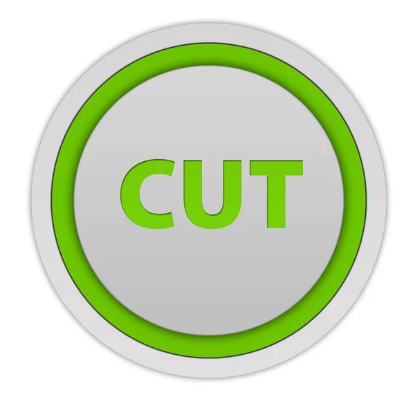 Cut circular icon on white background — Stock Photo, Image