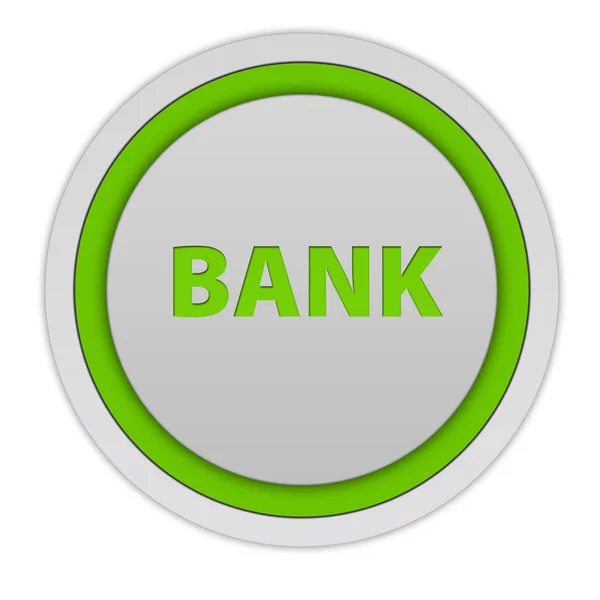 Bank circular icon on white background — Stock Photo, Image