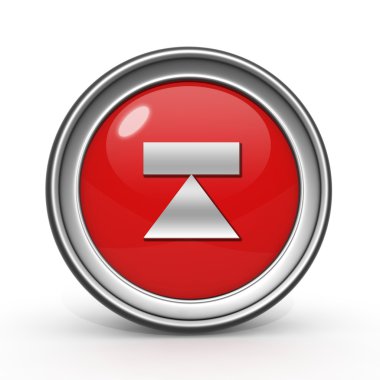 dairesel simgesi beyaz arka planda çıkarma