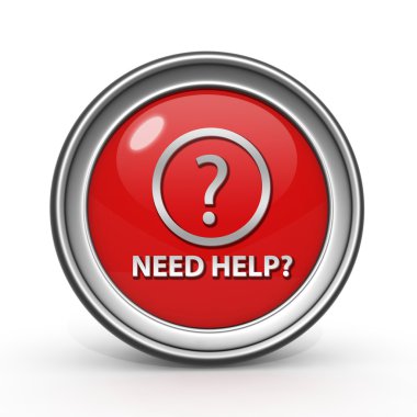 beyaz zemin üzerinde dairesel simgesi yardım