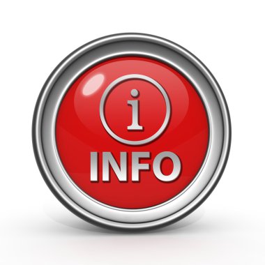 Beyaz arka plan bilgi dairesel simgesini