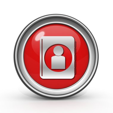 Beyaz arka plan üzerinde profil dairesel simgesi