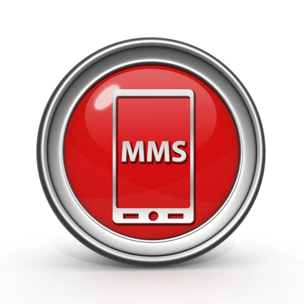 Mms circular icon on white background — Stock Photo, Image