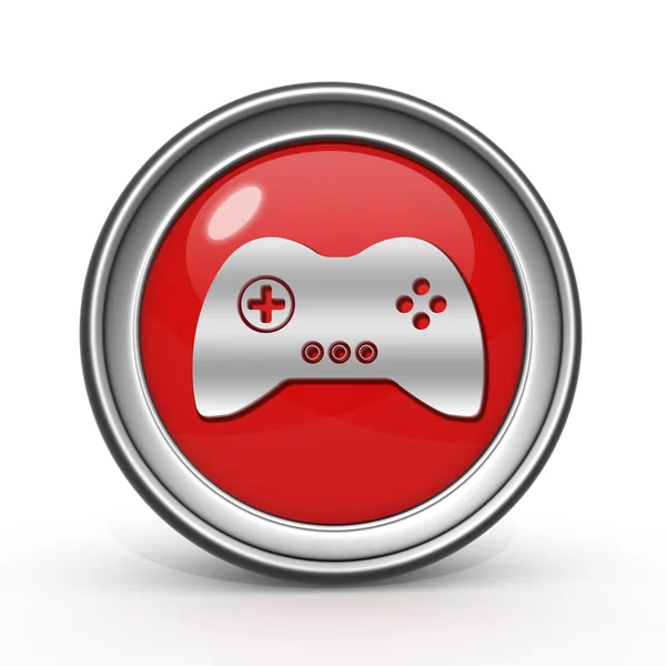 Game circular icon on white background — Stock Photo, Image