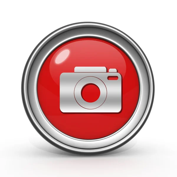 Photo circular icon on white background — Stock Photo, Image