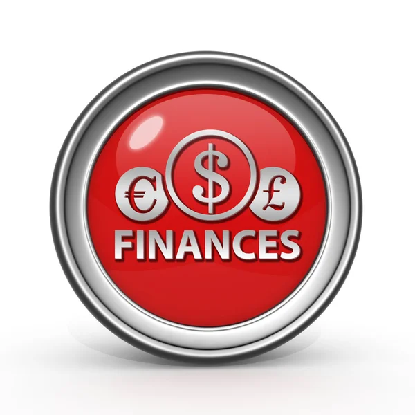 Icono circular de finanzas sobre fondo blanco —  Fotos de Stock