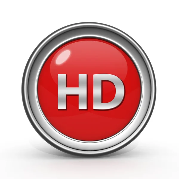Icona circolare HD su sfondo bianco — Foto Stock
