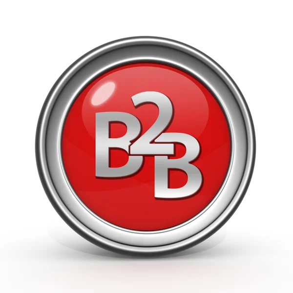 Ikon melingkar B2B pada latar belakang putih — Stok Foto