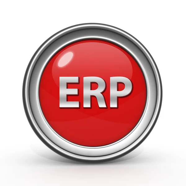 Icona circolare ERP su sfondo bianco — Foto Stock