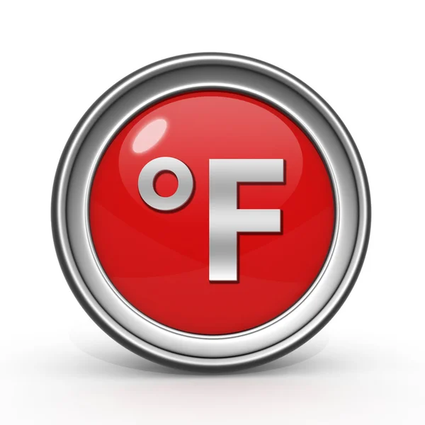Fahrenheit kör alakú ikon fehér háttér — Stock Fotó