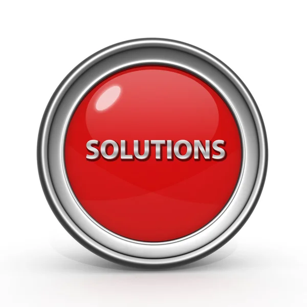 Solutions circular icon on white background — Stock Photo, Image