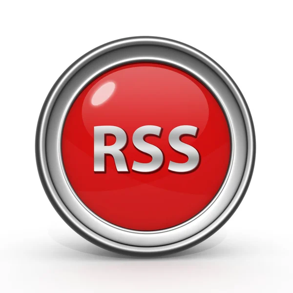 De circulaire pictogram RSS op witte achtergrond — Stockfoto