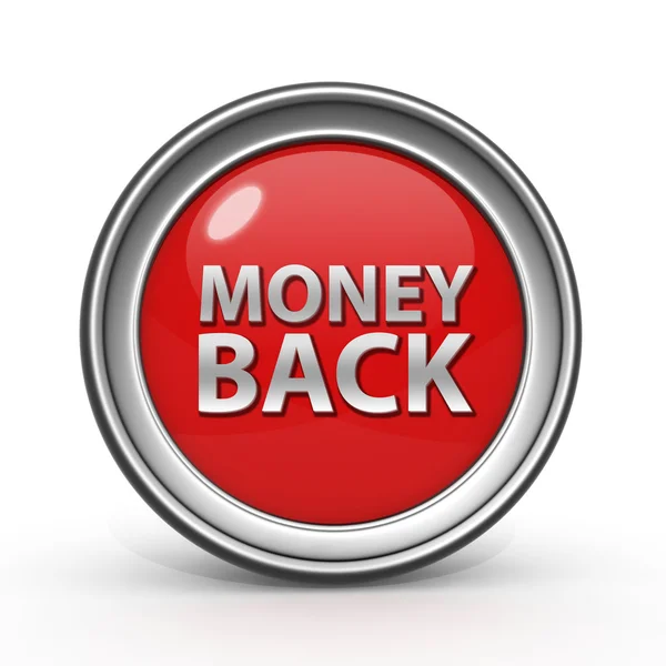 Money back circular icon on white background — Stock Photo, Image