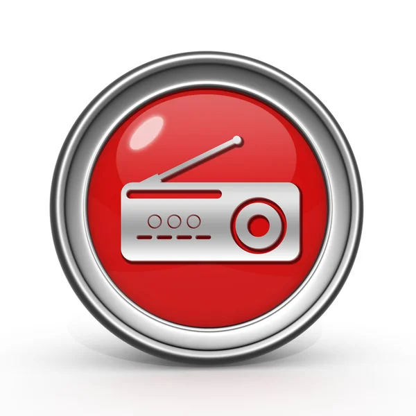 Radio cirkulär ikonen på vit bakgrund — Stockfoto