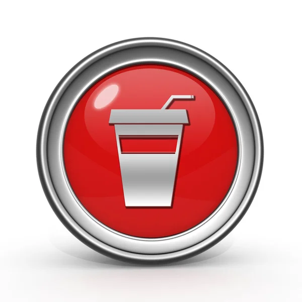 Cola kör alakú ikon fehér háttér — Stock Fotó