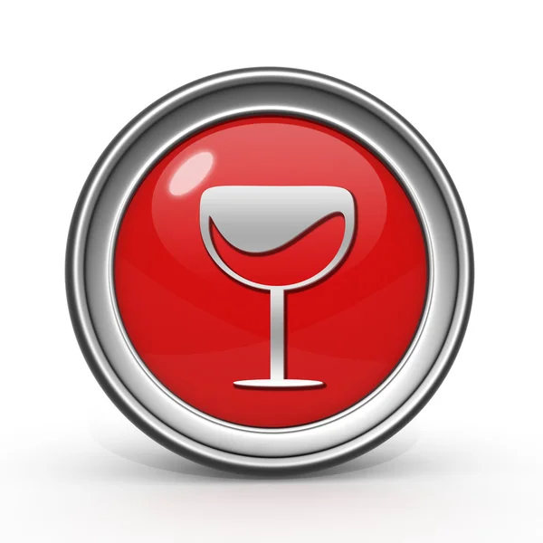 Icono circular de vino sobre fondo blanco — Foto de Stock