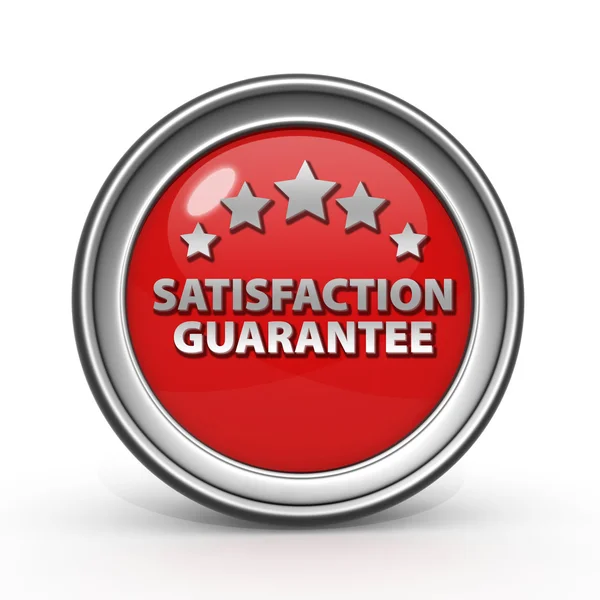 Satisfaction guaranteecircular icon on white background — Stock Photo, Image