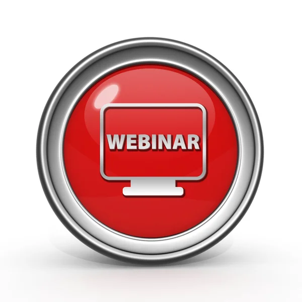 Webinar circular icon on white background — Stock Photo, Image