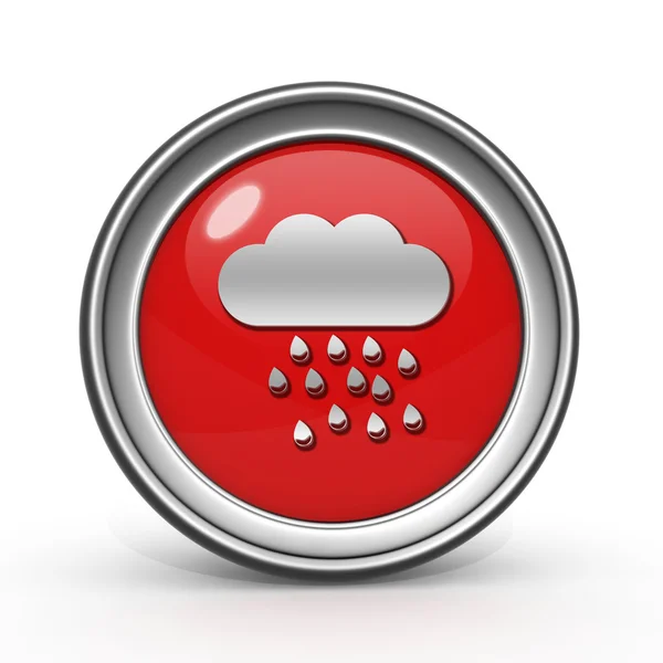 Regen circulaire pictogram op witte achtergrond — Stockfoto