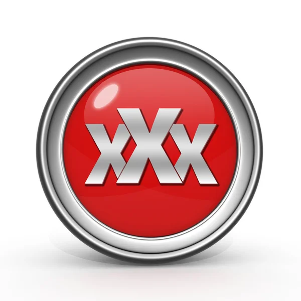 XXX circular icon on white background — Stock Photo, Image