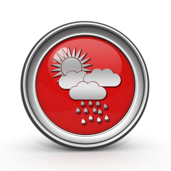Rain circular icon on white background — Stock Photo, Image