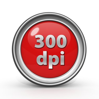 Beyaz arka plan üzerinde 300 dpi dairesel simgesi