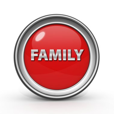 Beyaz arka plan üzerinde aile dairesel simgesi