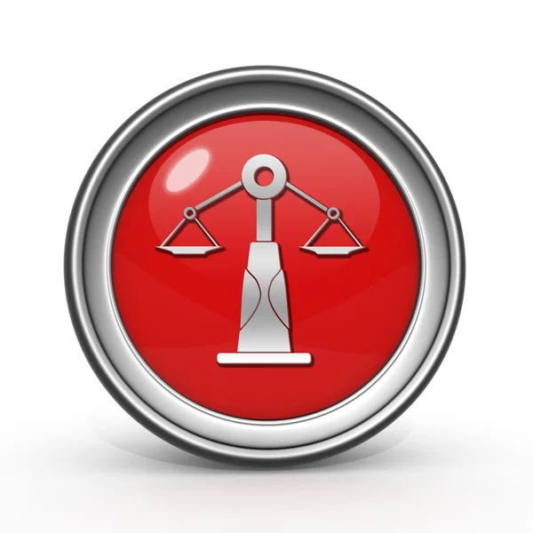 Törvény kör alakú ikon fehér háttér — Stock Fotó