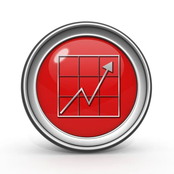 Data analysis kulatá ikona na bílém pozadí — Stock fotografie