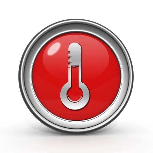 Icono circular de temperatura sobre fondo blanco —  Fotos de Stock