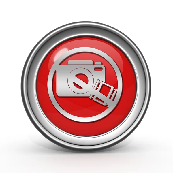 Ban shooting circular icon on white background — Stock Photo, Image