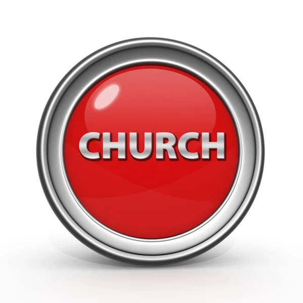 Kerk circulaire pictogram op witte achtergrond — Stockfoto