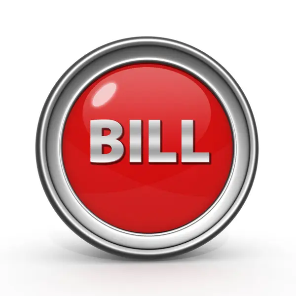 Bill icono circular sobre fondo blanco —  Fotos de Stock