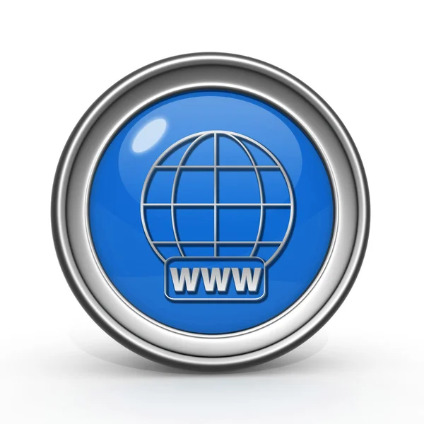 Www circular icon on white background — Stock Photo, Image