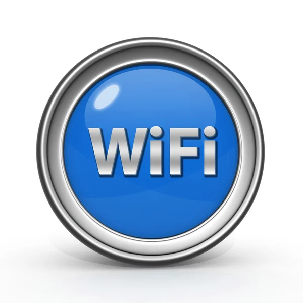 Wifi circular icon on white background — Stock Photo, Image