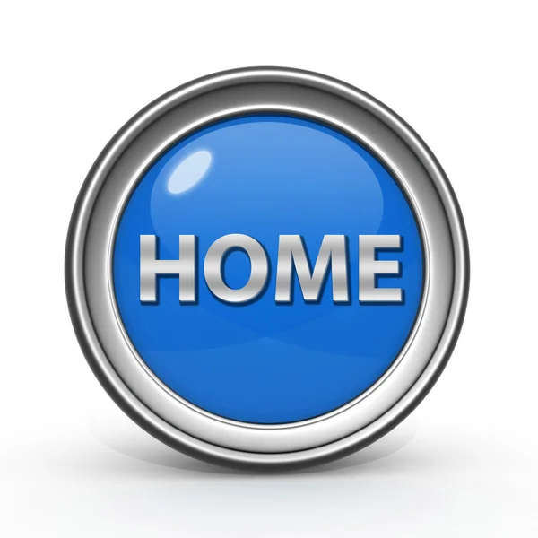 Home icona circolare su sfondo bianco — Foto Stock