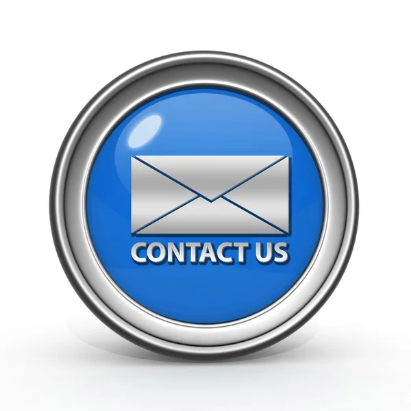 Contact us circular icon on white background — Stock Photo, Image