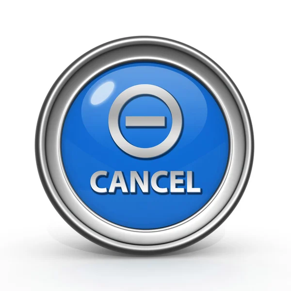 Cancel circular icon on white background — Stock Photo, Image