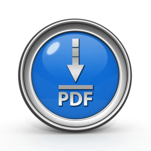 PDF download circulaire icon op witte achtergrond — Stockfoto