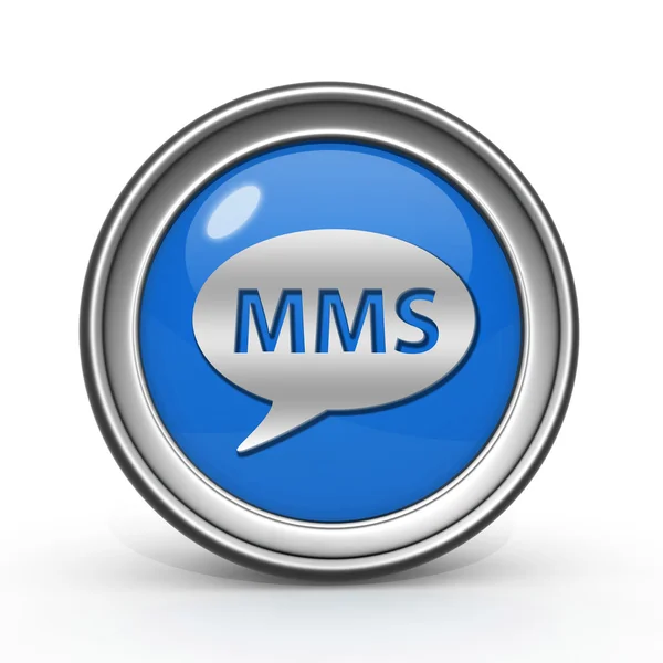 MMS circulaire pictogram op witte achtergrond — Stockfoto