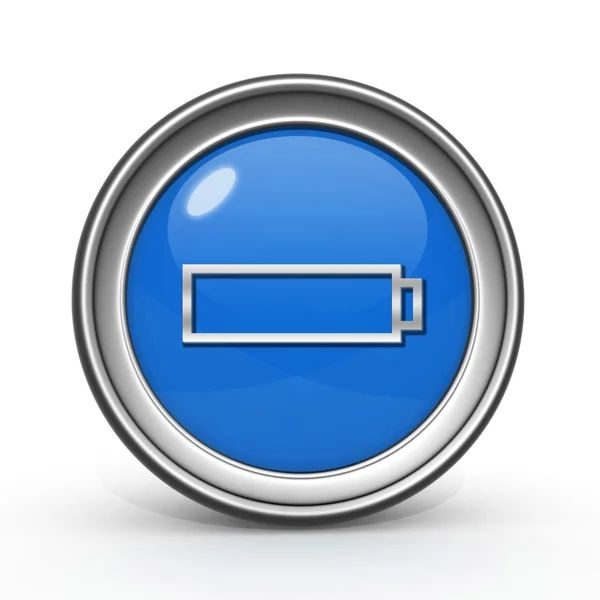 Batterie kreisförmiges Symbol auf weißem Hintergrund — Stockfoto
